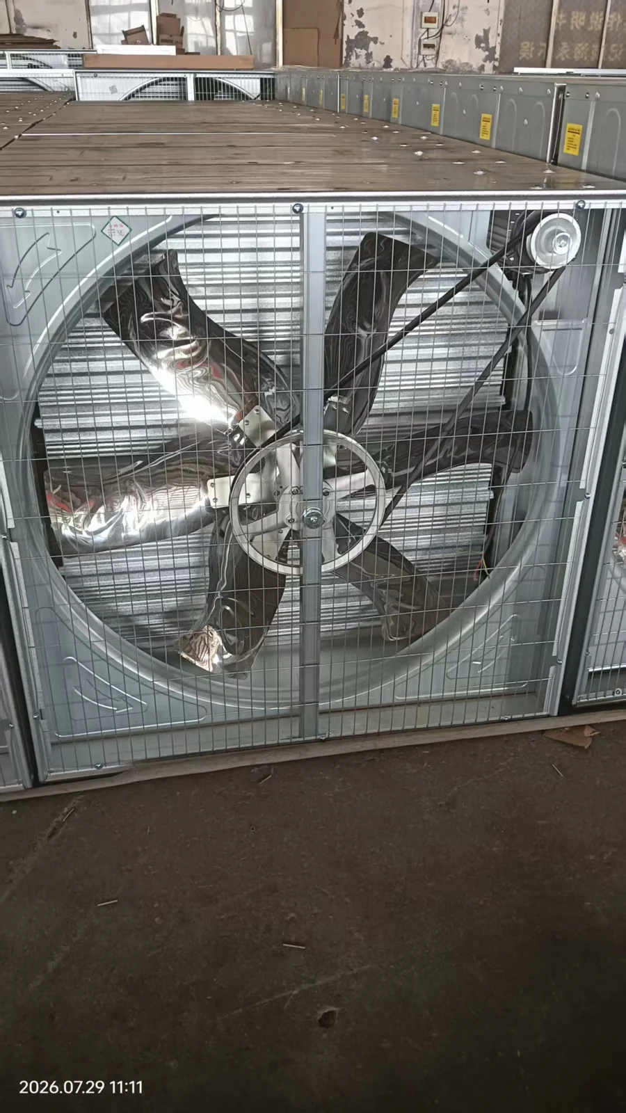 Supplied exhaust fan photograph: multiple units